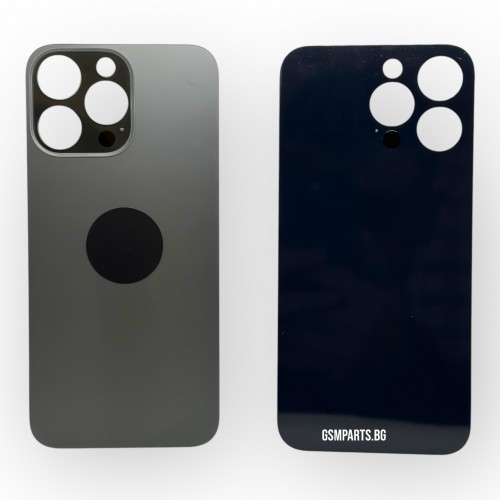 Заден капак / Задно стъкло за iPhone 15 Pro Max - Black/Черен