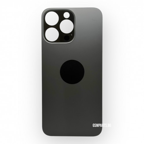 Заден капак / Задно стъкло за iPhone 15 Pro Max - Black/Черен