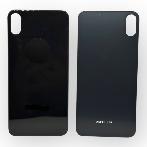 Заден капак / Задно стъкло за iPhone XS Max - Black/Черен