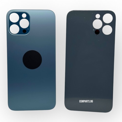 Заден капак / Задно стъкло за iPhone 12 Pro Max - Blue/Син