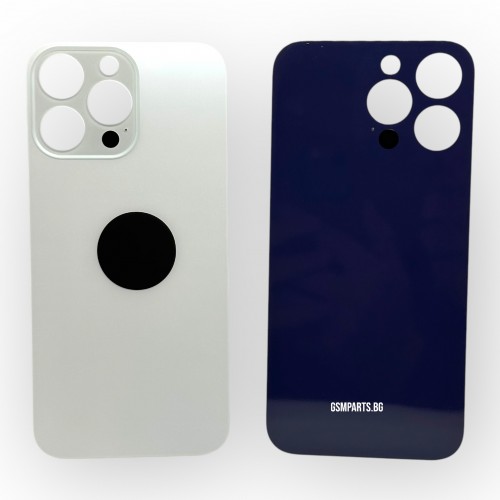 Заден капак / Задно стъкло за iPhone 14 Pro Max - White/Бял