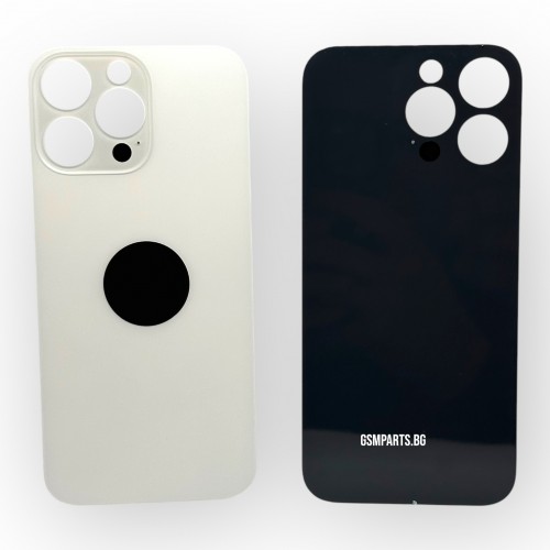 Заден капак / Задно стъкло за iPhone 16 Pro Max - White/Бял