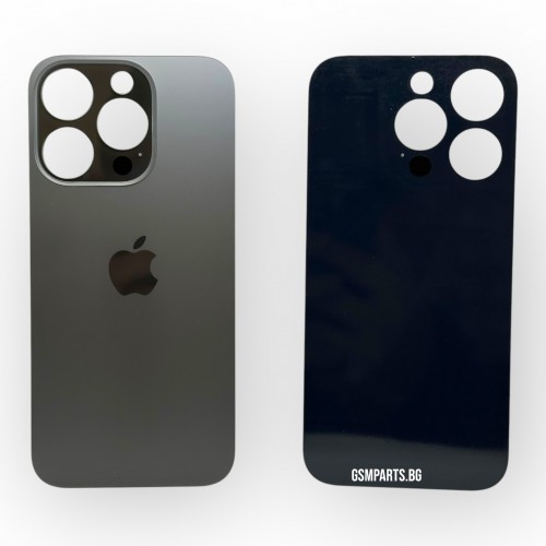 Заден капак / Задно стъкло за iPhone 15 Pro - Black/Черен