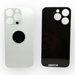 Заден капак / Задно стъкло за iPhone 15 Pro - White/Бял