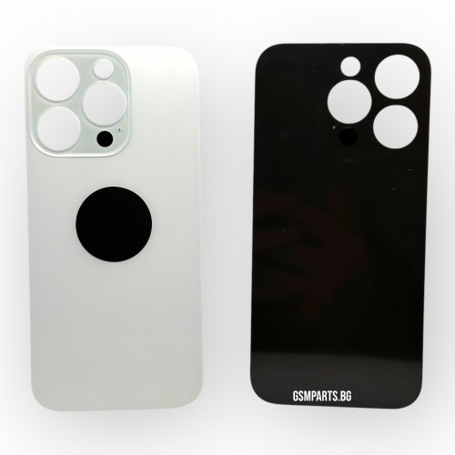 Заден капак / Задно стъкло за iPhone 15 Pro - White/Бял