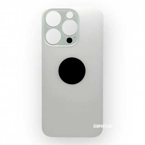 Заден капак / Задно стъкло за iPhone 15 Pro - White/Бял
