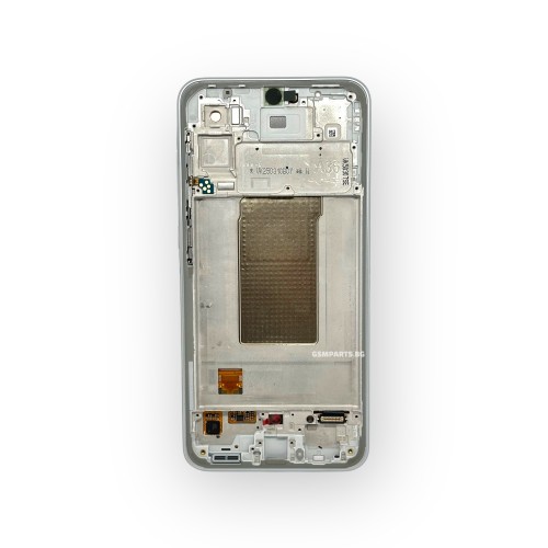 Оригинален Дисплей + Тъч Скрийн + Рамка за Samsung Galaxy A36 5G - Service Pack - White/Бял