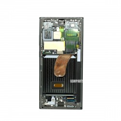 Оригинален Дисплей + Тъч Скрийн + Рамка за Samsung Galaxy S23 Ultra - Service Pack - Green/Зелен