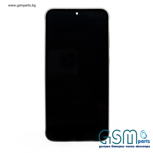 Оригинален Дисплей + Тъч Скрийн + Рамка за Samsung Galaxy S23 FE - Service Pack - Бял/White