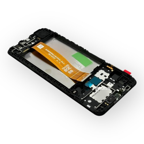 Дисплей + Тъч Скрийн + Рамка за Samsung Galaxy A12 - Service Pack - (SM-A127)