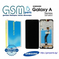 Оригинален LCD Дисплей + Рамка ЗА SAMSUNG GALAXY A20s Service Pack