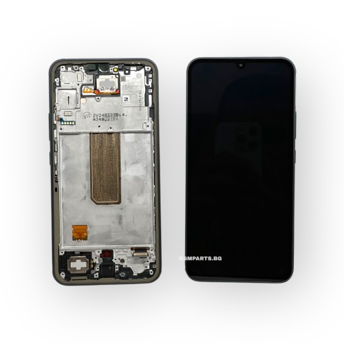 Оригинален Дисплей + Тъч Скрийн + Рамка за Samsung Galaxy A34 5G - Service Pack - Black/Черен