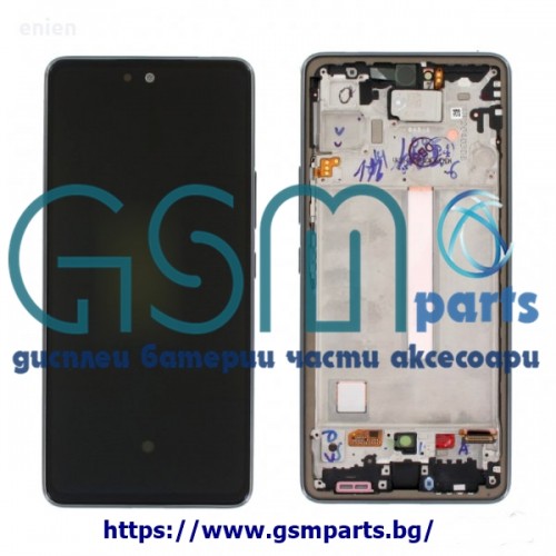 Оригинален Дисплей + Тъч Скрийн + Рамка за Samsung Galaxy A53 - Service Pack - White/Бял