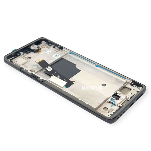 Оригинален Дисплей + Тъч Скрийн + Рамка за Motorola Edge 40 Neo - Service Pack - Black/Черен
