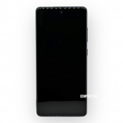 Оригинален Дисплей + Рамка за Samsung Galaxy S20 FE - Service Pack - цвят рамка: Син/Черен (Cloud Navy Blue/BLACK)