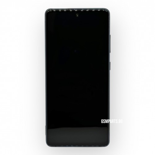 Оригинален Дисплей + Рамка за Samsung Galaxy S20 FE - Service Pack - цвят рамка: Син/Черен (Cloud Navy Blue/BLACK)