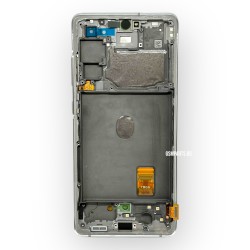Оригинален Дисплей + Тъч Скрийн + Рамка за Samsung Galaxy S20 FE - Service Pack - Cloud White / Бял