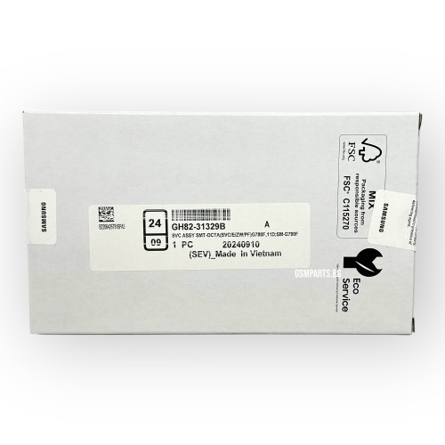 Оригинален Дисплей + Тъч Скрийн + Рамка за Samsung Galaxy S20 FE - Service Pack - Cloud White / Бял