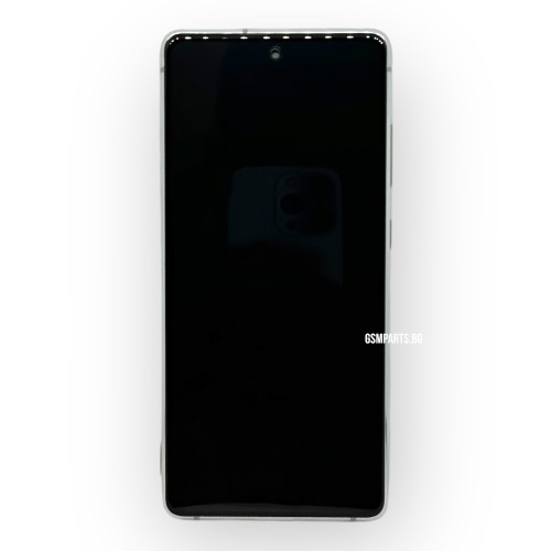 Оригинален Дисплей + Тъч Скрийн + Рамка за Samsung Galaxy S20 FE - Service Pack - Cloud White / Бял