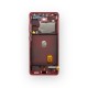 Оригинален Дисплей + Рамка за Samsung Galaxy S20 FE - Service Pack - цвят рамка: Червен (Cloud Red)