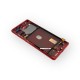 Оригинален Дисплей + Рамка за Samsung Galaxy S20 FE - Service Pack - цвят рамка: Червен (Cloud Red)