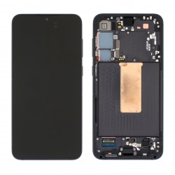 Оригинален Дисплей + Тъч Скрийн + Рамка за Samsung Galaxy S23 5G - Service Pack - Black/Черен