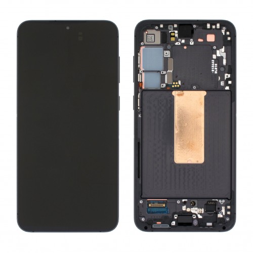 Оригинален Дисплей + Тъч Скрийн + Рамка за Samsung Galaxy S23 5G - Service Pack - Black/Черен