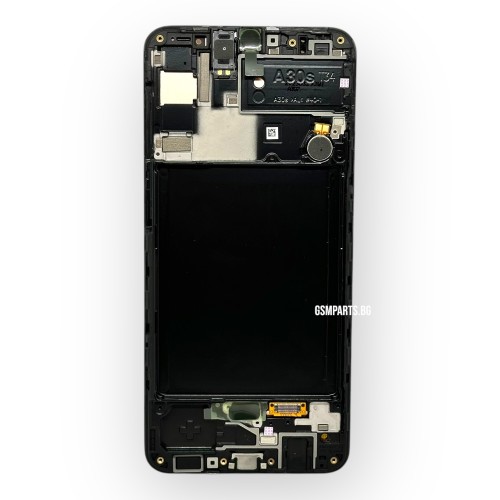 Оригинален Дисплей + Тъч Скрийн + Рамка за Samsung Galaxy A30s - Service Pack -
