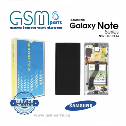 Оригинален Дисплей + Рамка + БАТЕРИЯ за SAMSUNG GALAXY Note 10 - Service Pack - цвят рамка: ЧЕРЕН