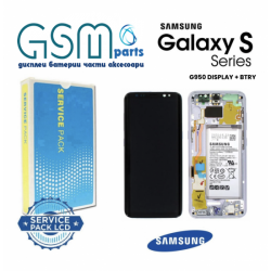Оригинален Дисплей + Тъч Скрийн + Рамка за Samsung Galaxy S8 Plus - Service Pack - Black/Черен