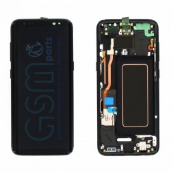 Оригинален Дисплей + Тъч Скрийн + Рамка за Samsung Galaxy S8 Plus - Service Pack - Black/Черен