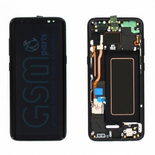 Оригинален Дисплей + Тъч Скрийн + Рамка за Samsung Galaxy S8 Plus - Service Pack - Black/Черен