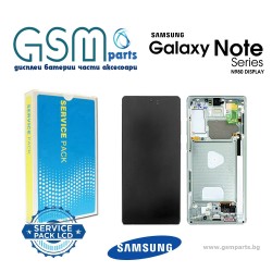 Оригинален Дисплей + Рамка + Тъч Скрийн за Samsung Galaxy Note 20 - Service Pack - Green/Зелен