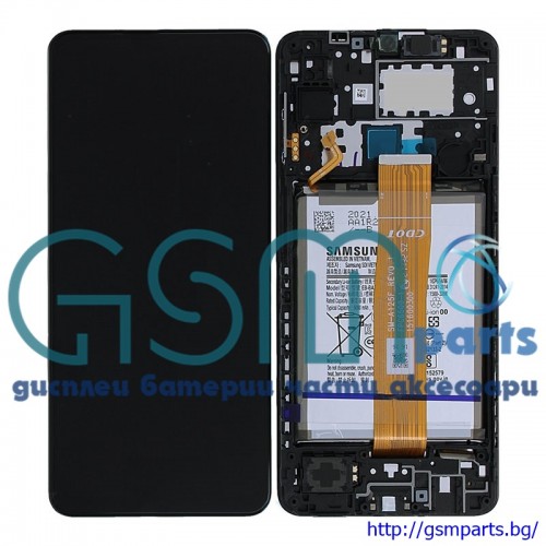 Оригинален Дисплей + Рамка за Samsung Galaxy A12 - Service Pack -
