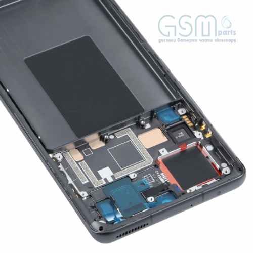Оригинален дисплей + Рамка за Xiaomi 12 Pro (2022) BLACK / DARK TARNISH LCD - Service Pack - Черен