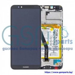 Оригинален Дисплей + Рамка + Батерия за Huawei Y6 2018 - Service Pack - Black/Черен