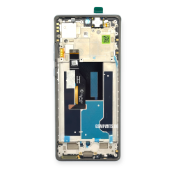Оригинален Дисплей + Тъч Скрийн + Рамка за Motorola Edge 50 Fusion - Service Pack - Blue/Син