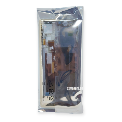 Оригинален Дисплей + Тъч Скрийн + Рамка за Motorola Edge 50 Fusion - Service Pack - Blue/Син