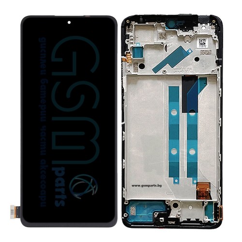 Оригинален Дисплей + Тъч Скрийн + Рамка за Xiaomi Redmi Note 11 Pro+ 5G - Service Pack - Blue/Син