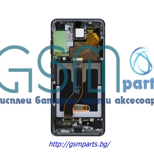 Оригинален Дисплей + Тъч Скрийн + Рамка за Samsung Galaxy S20 Plus - Service Pack - Black/Черен