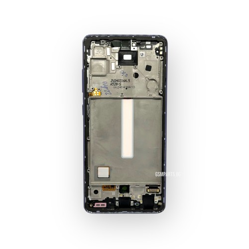Оригинален Дисплей + Тъч Скрийн + Рамка за Samsung Galaxy A52s - Service Pack - Violet/Виолетов