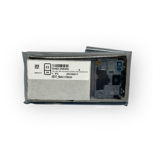 Оригинален Дисплей + Рамка + Тъч Скрийн за Samsung Galaxy A72 - Service Pack - Black/Черен
