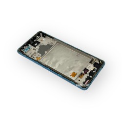 Оригинален Дисплей + Тъч Скрийн + Рамка за Samsung Galaxy A72 - Service Pack - (Синя Рамка)
