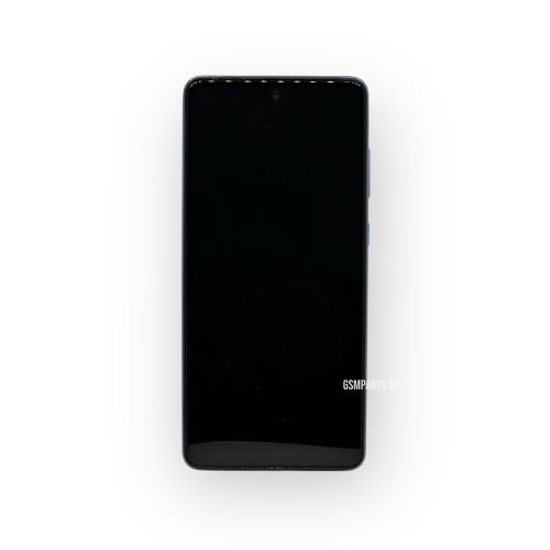 Оригинален Дисплей + Тъч Скрийн + Рамка за Samsung Galaxy A72 - Service Pack - (Синя Рамка)