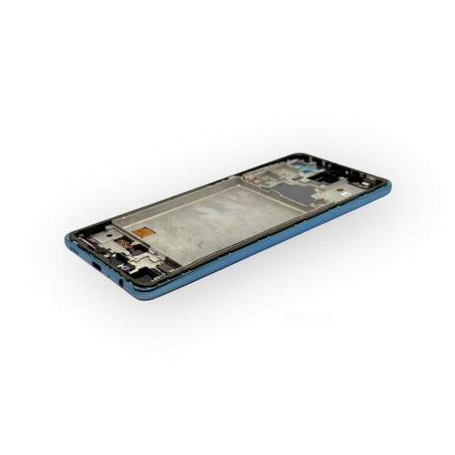 Оригинален Дисплей + Тъч Скрийн + Рамка за Samsung Galaxy A72 - Service Pack - (Синя Рамка)