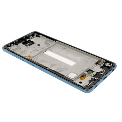 Оригинален Дисплей + Тъч Скрийн + Рамка за Samsung Galaxy A52 - Service Pack - Blue/Син
