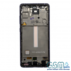 Оригинален Дисплей + Тъч Скрийн + Рамка за Samsung Galaxy A52 - Service Pack - Violet/Виолетов
