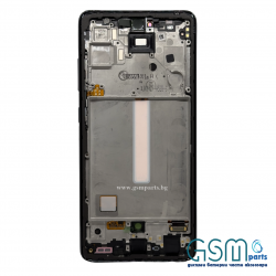 Оригинален Дисплей + Тъч Скрийн + Рамка за Samsung Galaxy A52s - Service Pack - Black/Черен