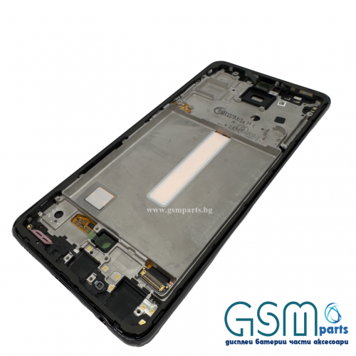 Оригинален Дисплей + Тъч Скрийн + Рамка за Samsung Galaxy A52s - Service Pack - Black/Черен