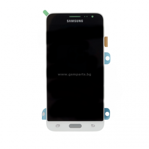 Оригинален Дисплей + Тъч Скрийн за Samsung Galaxy J3 2016 - Service Pack - White/Бял